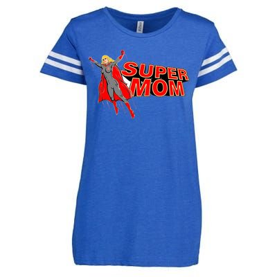 Super Mom Figure Enza Ladies Jersey Football T-Shirt