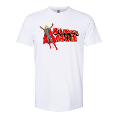 Super Mom Figure Softstyle CVC T-Shirt