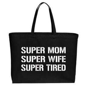 Super Mom Funny Gifts For Mothers Cotton Canvas Jumbo Tote