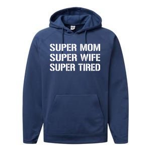 Super Mom Funny Gifts For Mothers Performance Fleece Hoodie