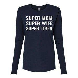 Super Mom Funny Gifts For Mothers Womens Cotton Relaxed Long Sleeve T-Shirt