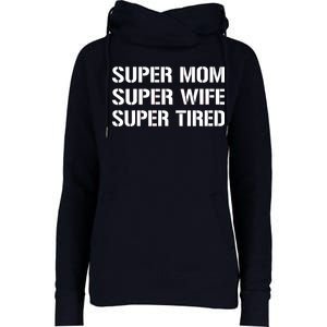 Super Mom Funny Gifts For Mothers Womens Funnel Neck Pullover Hood