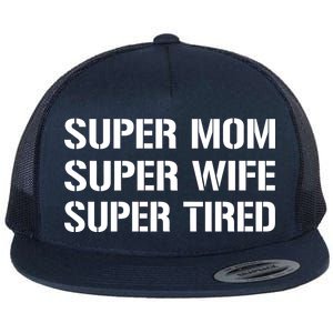 Super Mom Funny Gifts For Mothers Flat Bill Trucker Hat