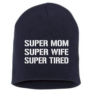 Super Mom Funny Gifts For Mothers Short Acrylic Beanie