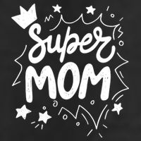 Super Mom Mothers Day 7 Panel Mesh Trucker Snapback Hat