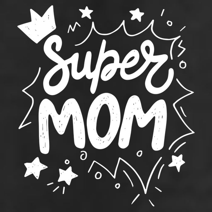 Super Mom Mothers Day 7 Panel Mesh Trucker Snapback Hat