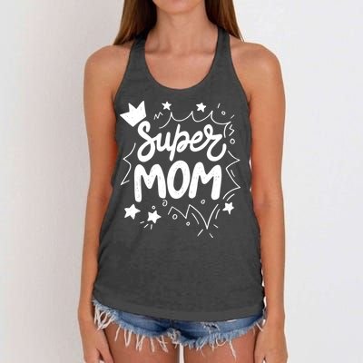 Super Mom Mothers Day Women's Knotted Racerback Tank