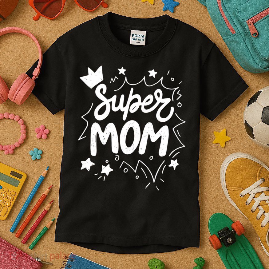 Super Mom Mothers Day Kids T-Shirt