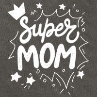 Super Mom Mothers Day Cotton Canvas Backpack