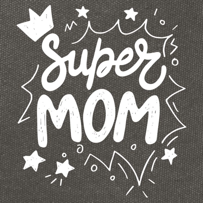 Super Mom Mothers Day Cotton Canvas Backpack