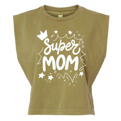 Super Mom Mothers Day Garment-Dyed Women's Muscle Tee