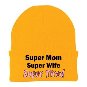 Super Mom Super Wife Super Tired Knit Cap Winter Beanie