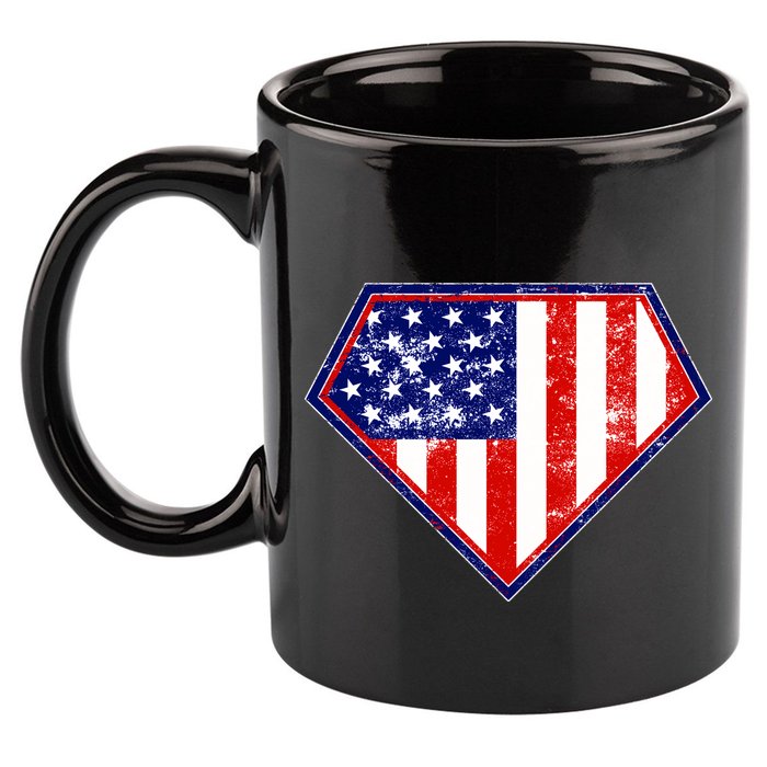 Super Patriot US Flag 11oz C Handle Ceramic Mug