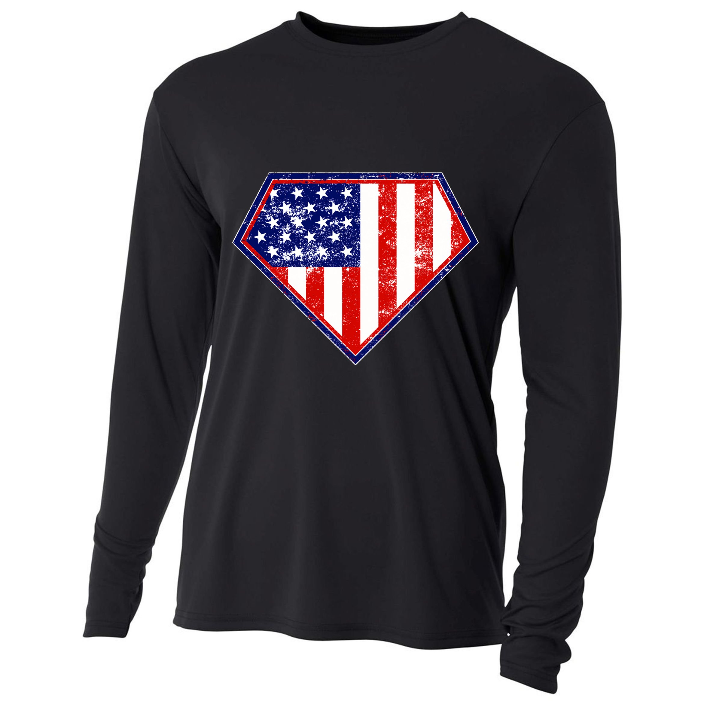 Super Patriot US Flag Cooling Performance Long Sleeve Crew