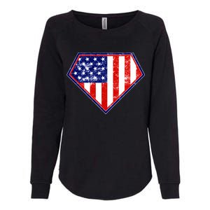 Super Patriot US Flag Womens California Wash Sweatshirt