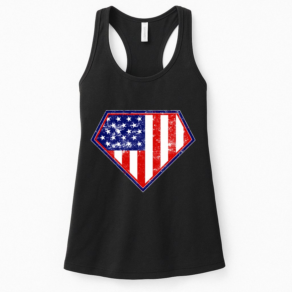 Super Patriot US Flag Womens Tank Top