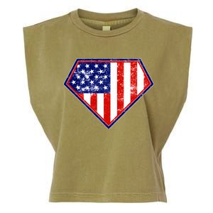 Super Patriot US Flag Garment-Dyed Women's Muscle Tee