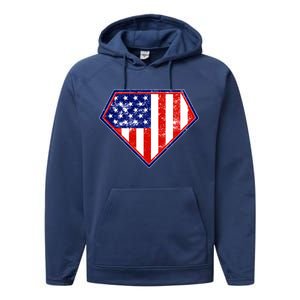 Super Patriot US Flag Performance Fleece Hoodie