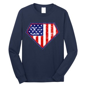 Super Patriot US Flag Long Sleeve Shirt