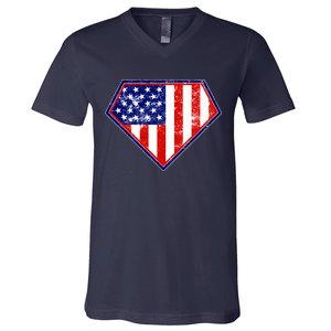 Super Patriot US Flag V-Neck T-Shirt