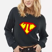 Super Pi Day 3.14 Cropped Pullover Crew