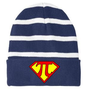 Super Pi Day 3.14 Striped Beanie with Solid Band