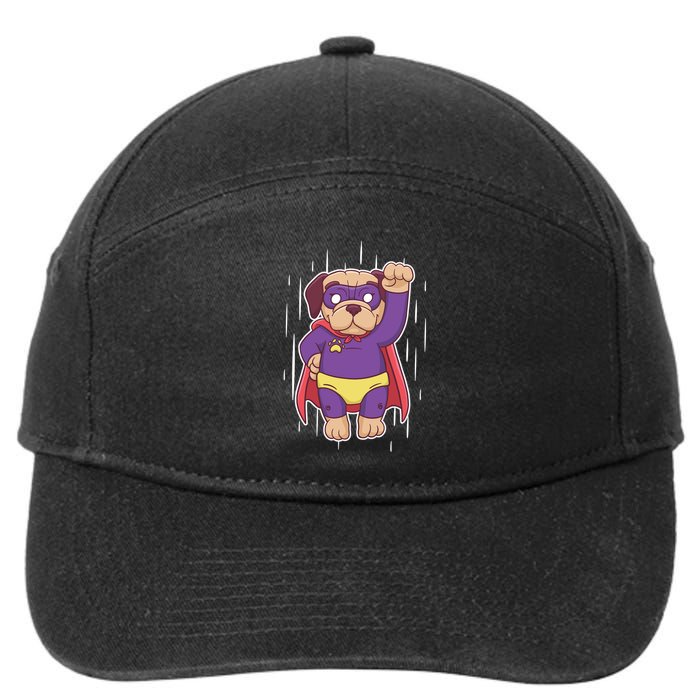 Super Pug 7-Panel Snapback Hat