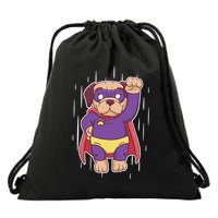 Super Pug Drawstring Bag