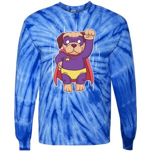 Super Pug Tie-Dye Long Sleeve Shirt