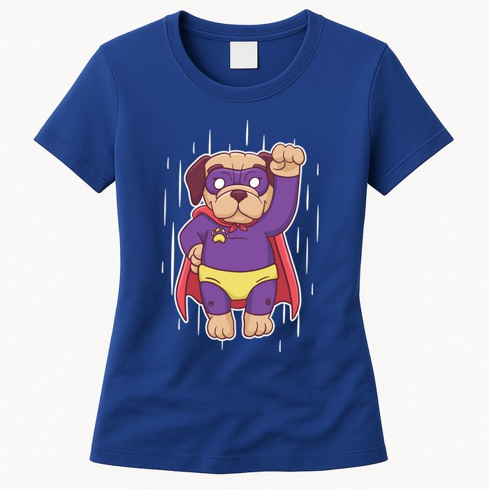 Super Pug Womens T-Shirt