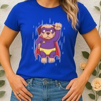 Super Pug Womens T-Shirt