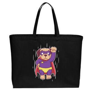 Super Pug Cotton Canvas Jumbo Tote