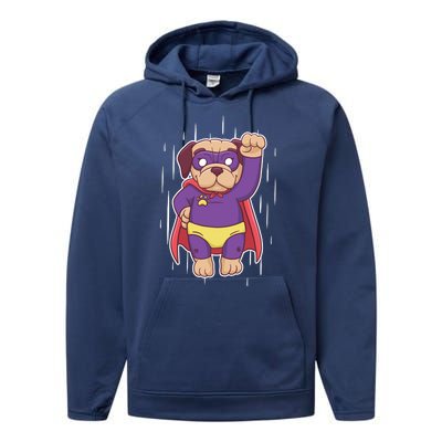 Super Pug Performance Fleece Hoodie