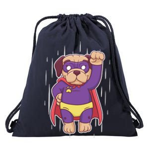 Super Pug Drawstring Bag