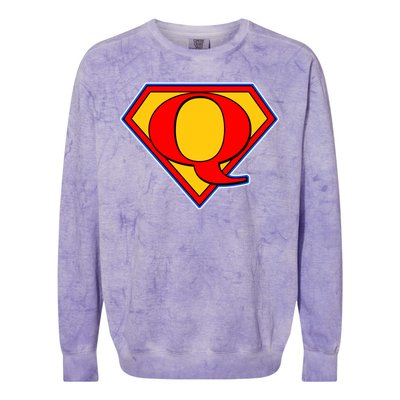 Super Qanon Logo Colorblast Crewneck Sweatshirt