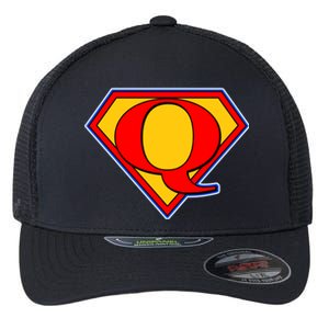 Super Qanon Logo Flexfit Unipanel Trucker Cap