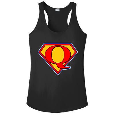 Super Qanon Logo Ladies PosiCharge Competitor Racerback Tank