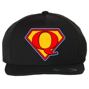 Super Qanon Logo Wool Snapback Cap