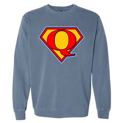 Super Qanon Logo Garment-Dyed Sweatshirt