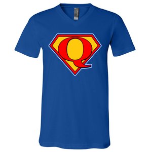 Super Qanon Logo V-Neck T-Shirt