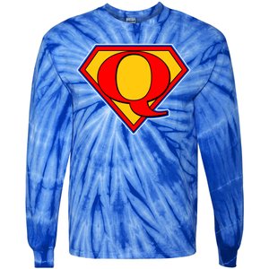 Super Qanon Logo Tie-Dye Long Sleeve Shirt