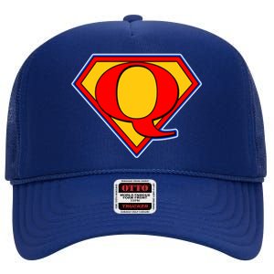 Super Qanon Logo High Crown Mesh Back Trucker Hat