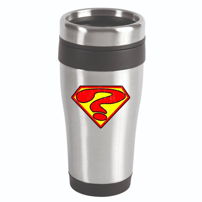 Super Question Retro 16oz Travel Tumbler