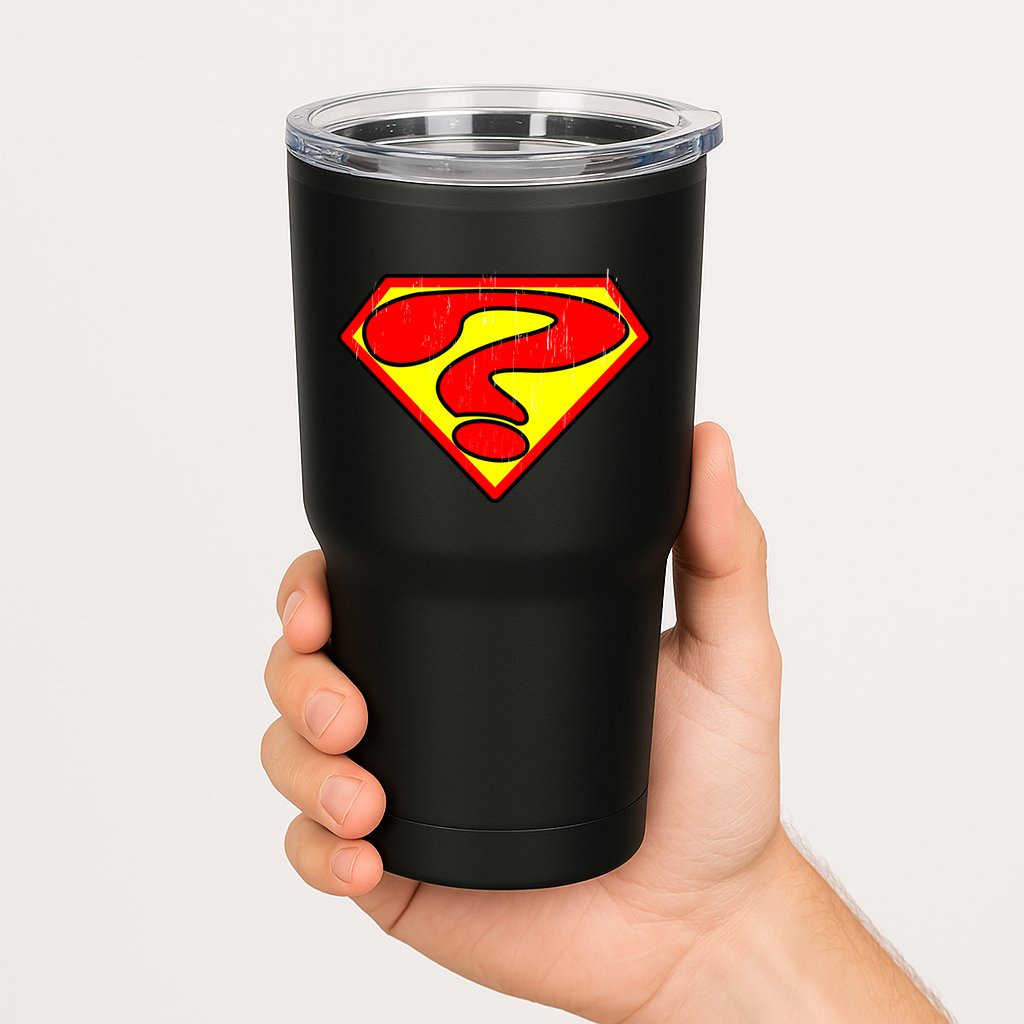 Super Question Retro Tumbler