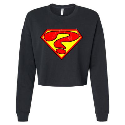 Super Question Retro Cropped Pullover Crew
