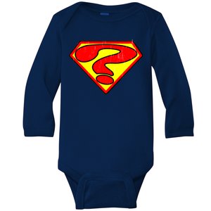 Super Question Retro Baby Long Sleeve Bodysuit