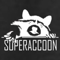 Super Raccoon Superraccon Trash Panda 7 Panel Mesh Trucker Snapback Hat