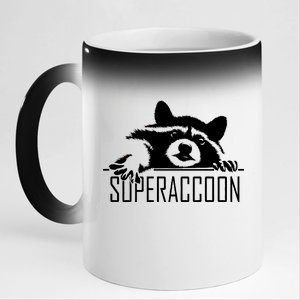 Super Raccoon Superraccon Trash Panda 11oz Black Color Changing Mug