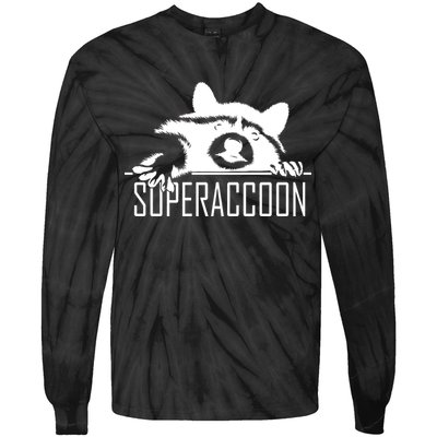 Super Raccoon Superraccon Trash Panda Tie-Dye Long Sleeve Shirt