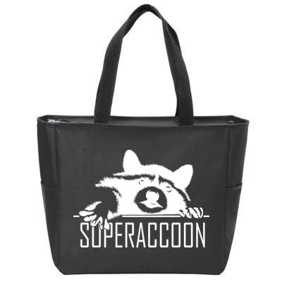 Super Raccoon Superraccon Trash Panda Zip Tote Bag